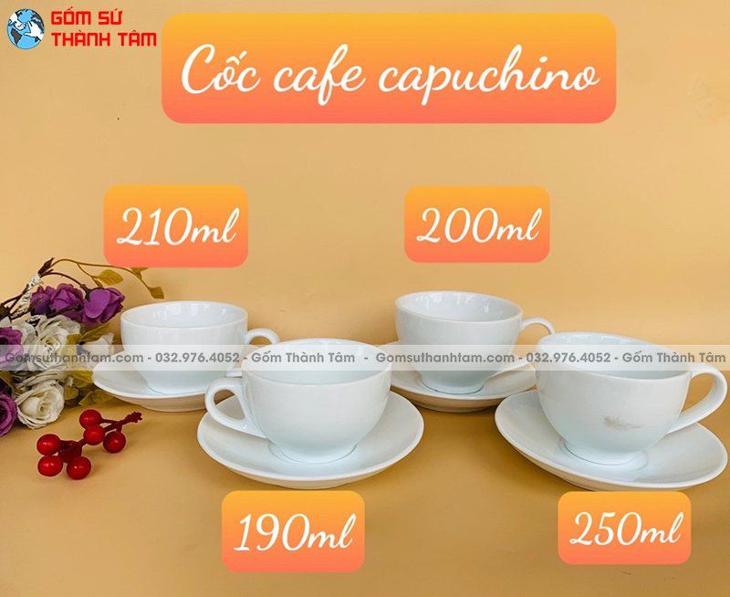 Mua cốc cafe capuchino gốm Bát Tràng đẹp mắt, in logo giá rẻ, chất lượng tốt