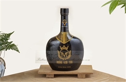 Bình nậm rượu gốm sứ Bát Tràng cao cấp in logo thương hiệu sắc nét, giá rẻ